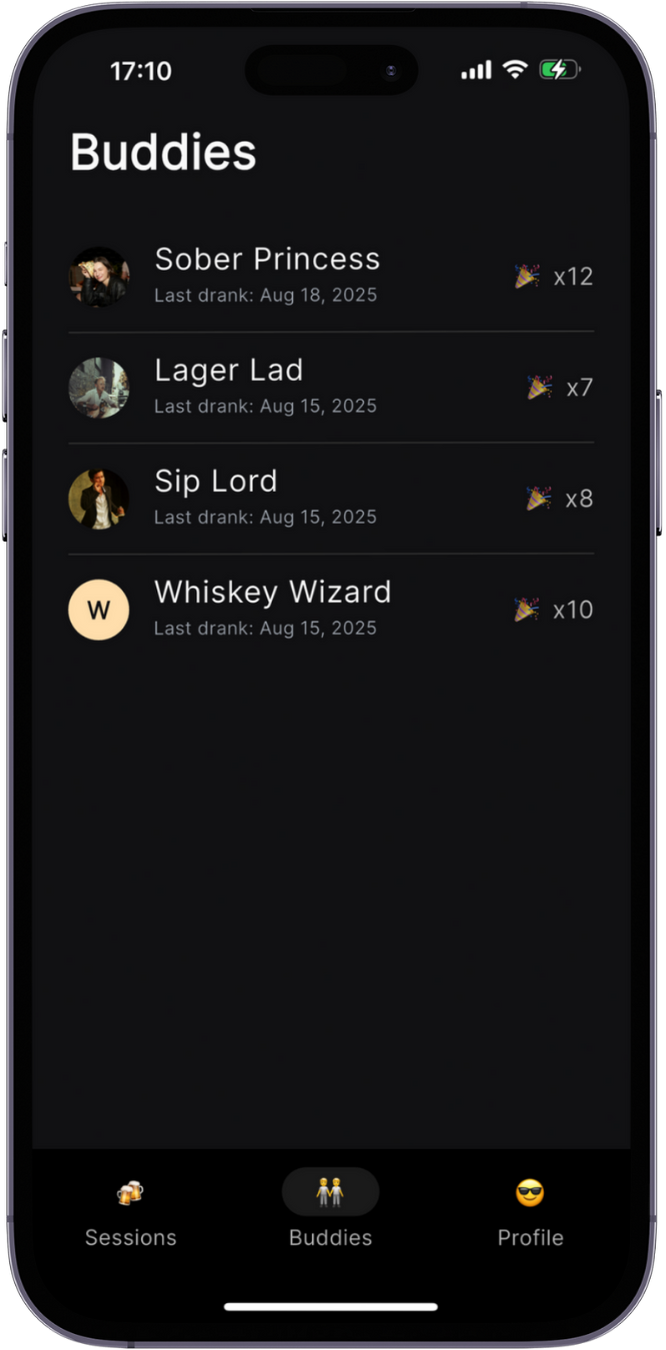 Drunklog memories screen